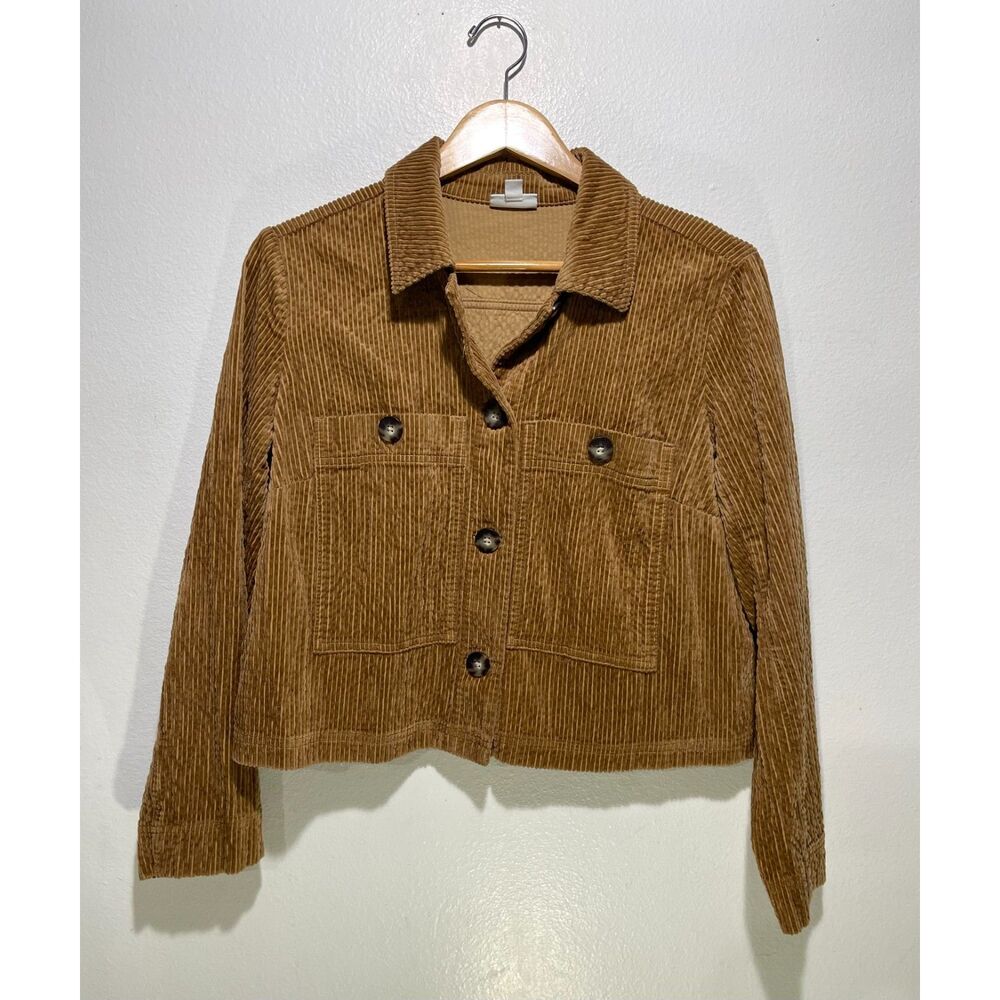 J.Jill cropped corduroy jacket mocha mousse brown classic winter casual women Mp